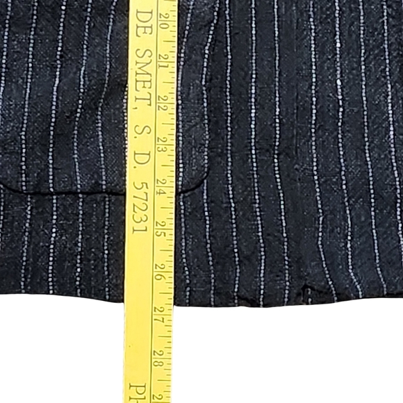 SHANGHAI TANG Mandarin Pure Silk Striped Woven Jacket Frog Button Down Jacket 10 - Picture 10 of 16